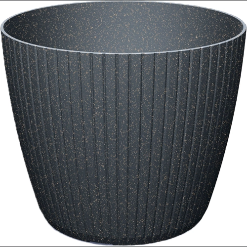 Doniczka osłonka LAMIA Round Eco WOOD DLAM200W 20 h17 - Antracyt