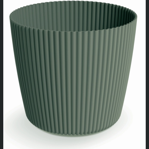Doniczka osłonka Milly Round DMI240 24 h21 - Zielona pinia