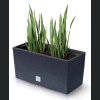 Skrzynka balkonowa Rato rattan DRC400W + haki - Antracyt