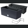 Skrzynka balkonowa Rato rattan DRC400W + haki - Antracyt