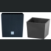 Doniczka rattan Rato Low DRTS225L 22x22 h23 - Antracyt