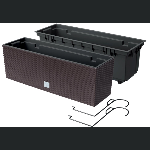 Skrzynka balkonowa Rato rattan DRC600W +haki - Umbra
