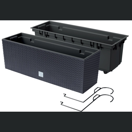 Skrzynka balkonowa Rato rattan DRC600W +haki - Antracyt