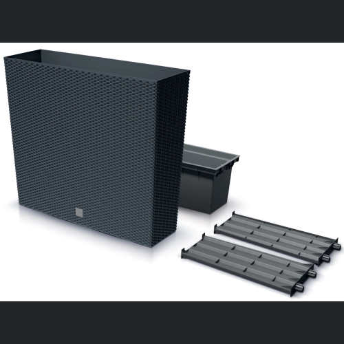 Skrzynka wysoka Rato T rattan DRC800T 77x23,5 h69 - Antracyt