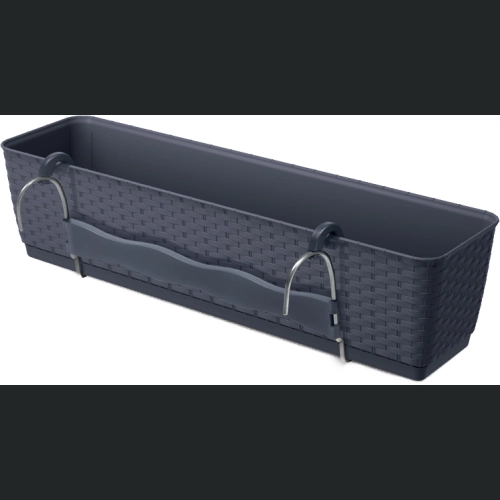 Skrzynka rattan RATOLLA DRL600PW 59x15 h14 + haki - Antracyt