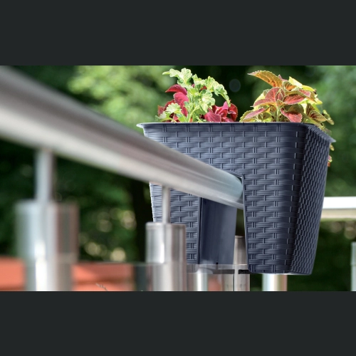 Doniczka balustradowa RATOLLA Square DRLB280 - Antracyt