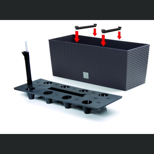 Skrzynka rattan Rato DRTC500 51x19 h19 + system- Antracyt