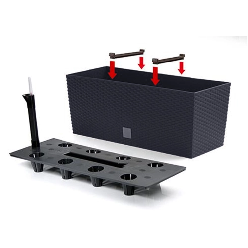 Skrzynka rattan Rato DRTC800 80x33 h32 + system - Antracyt