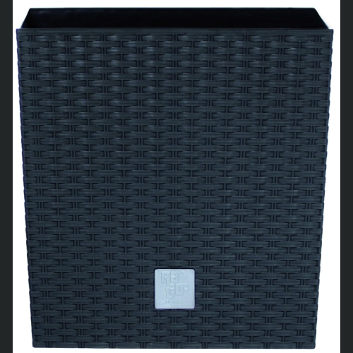 Doniczka rattan Rato Low DRTS265L 26x26 h26- Antracyt