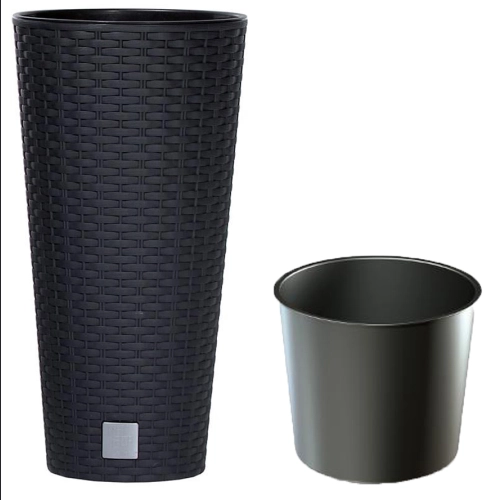 Doniczka rattan RATO Tubus DRTUS200 20 h38 - Antracyt