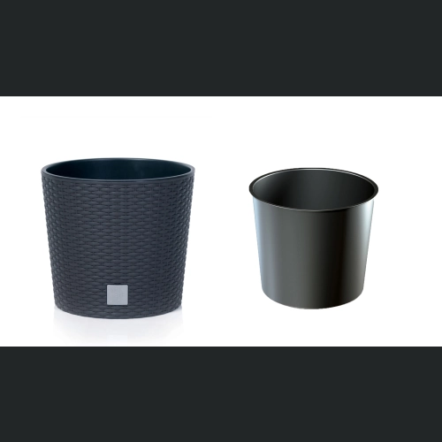 Donica rattan RATO Round DRTUS200L 20 h19 - Antracyt