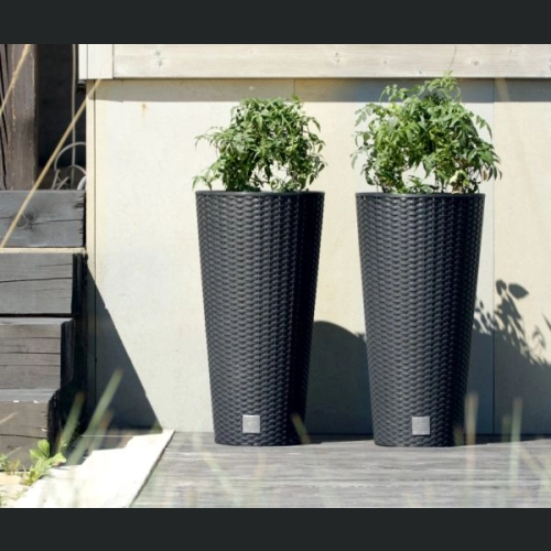Doniczka rattan RATO Tubus DRTUS400 40 h76 - Antracyt