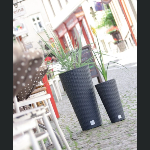 Doniczka rattan RATO Tubus DRTUS400 40 h76 - Antracyt