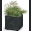 Donica Sierra Square Beton Effect DSI400E 40x40 h37 - Czarny beton