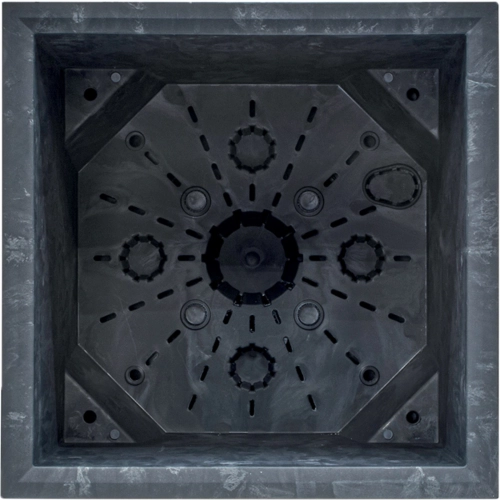 Donica Sierra Square Beton Effect DSI300E 29x29 h29 - Czarny beton
