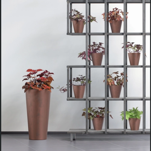 Doniczka Tubus Slim Corten DTUS200C 20 h38 Stal
