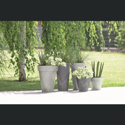 Doniczka Tubus Slim Beton Effect DTUS200E 20 h38 - Beton