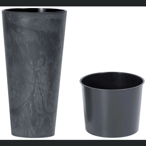 Doniczka Tubus Slim Beton Effect DTUS200E 20x38 Antracyt