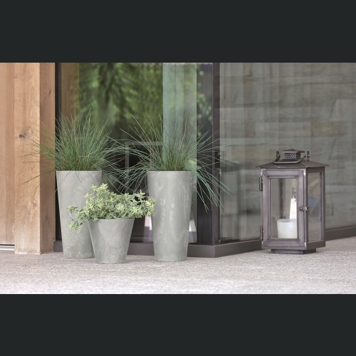 Doniczka Tubus Slim Beton Effect DTUS250E 25 h47 - Beton