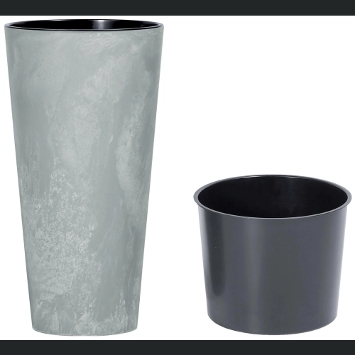 Doniczka Tubus Slim Beton Effect DTUS400E 40x76 - Beton