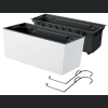 Skrzynka balkonowa Urbi DUC400W + haki - Biała