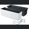 Skrzynka balkonowa Urbi DUC600W + haki - Biała