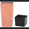 Doniczka Urbi Square Beton Effect DURS140E 14x14 h26 - Terakota