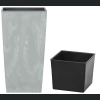 Doniczka Urbi Square Beton Effect DURS225E 22x22 h42 - Beton