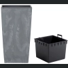 Doniczka Urbi Square Beton Effect DURS400E 40x40 h75 - Marengo
