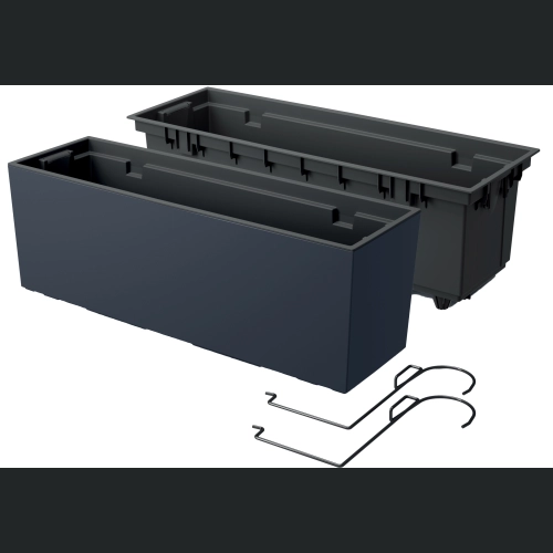 Skrzynka balkonowa Urbi DUC600W + haki - Antracyt