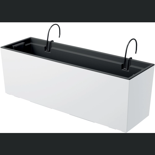 Skrzynka balkonowa Urbi DUC600W + haki - Biała
