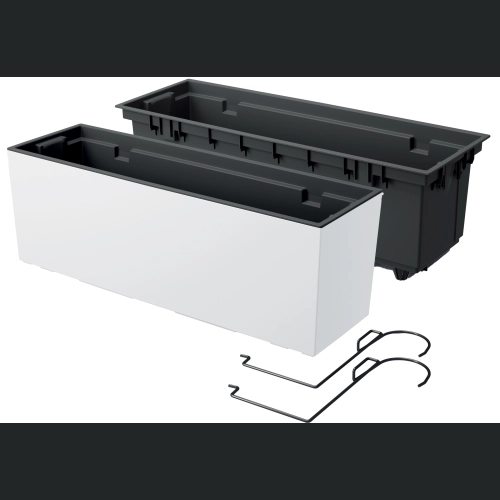 Skrzynka balkonowa Urbi DUC600W + haki - Biała
