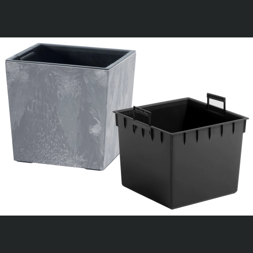 Doniczka Urbi Low Beton EFFECT DURS240LE 24x24 h23 - Marengo