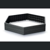 Rabata ogrodowa Base Woody IBWH 148x129 h25 - Antracyt