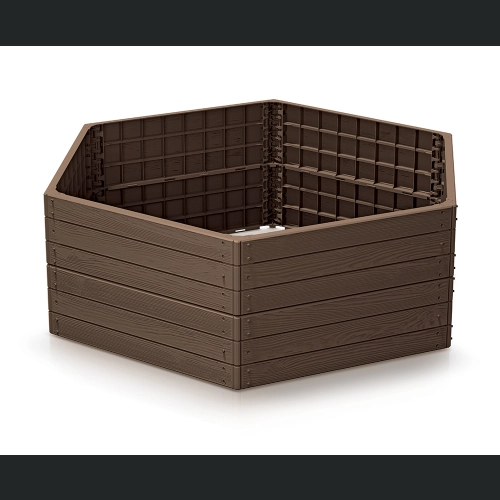 Rabata ogrodowa Base Woody IBWH 148x129 h25 - Rustykalna cegła