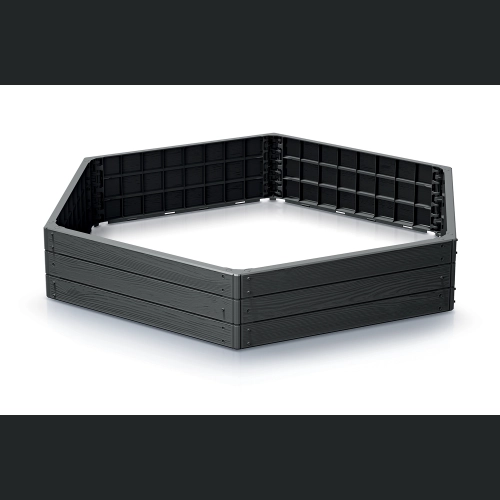 Rabata ogrodowa Base Woody IBWH 148x129 h25 - Antracyt