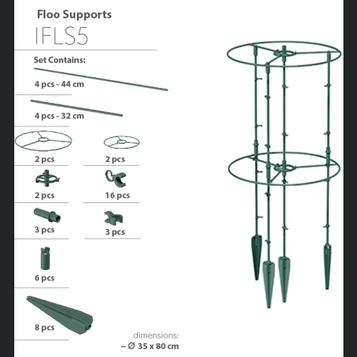 Podpora do roślin FLOO Supports IFLS5 35 h80 - Zielony leśny