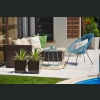 Doniczka Juka + wkład 30x30 h31 - Czarna połysk