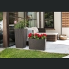 Doniczka Finezja + wkład 25x25 h47 - Mokka rattan