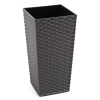 Doniczka Finezja + wkład 30x30 h57 - Grafit rattan