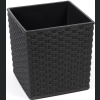 Doniczka Juka recycled + wkład 30x30 h31 - Czarna rattan