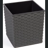 Doniczka Juka + wkład 30x30 h31 - Grafit rattan