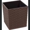 Doniczka Juka + wkład 30x30 h31 - Mokka rattan
