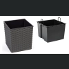 Doniczka Juka + wkład 40x40 h41 - Grafit rattan
