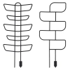 2 x Podpórka do roślin drabinka 55 cm - wzór geometryczny