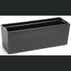 Skrzynka Begonia 19x56 h19,5 - Grafit rattan