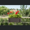 Skrzynka Begonia 19x56 h19,5 - Grafit rattan