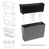 Skrzynka Werbena 19x56 h36 - Grafit rattan