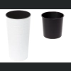 Doniczka LILIA + wkład 19 h36 - Biała dłuto