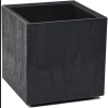 Donica doniczka KARO recycled na kółkach 30x30 h30 - Czarny beton